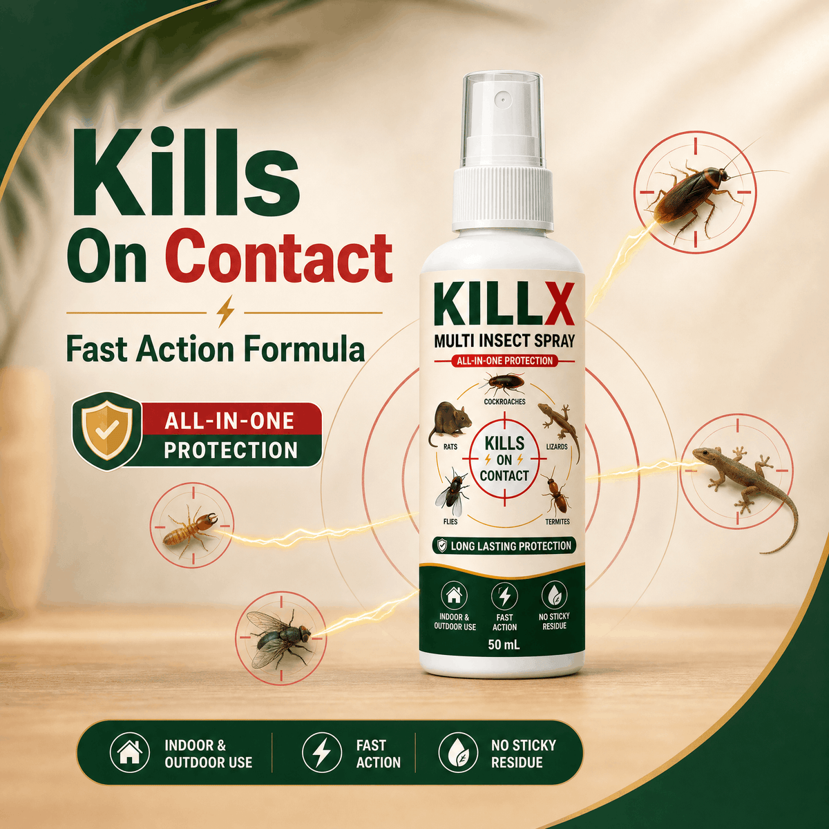 KILLX™ Advanced Multi-Insect Killer Spray (Pack of 3) BUY 1 GET 2 FREE